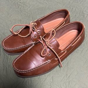 Brown Tommy Hilfiger boat shoes size 12